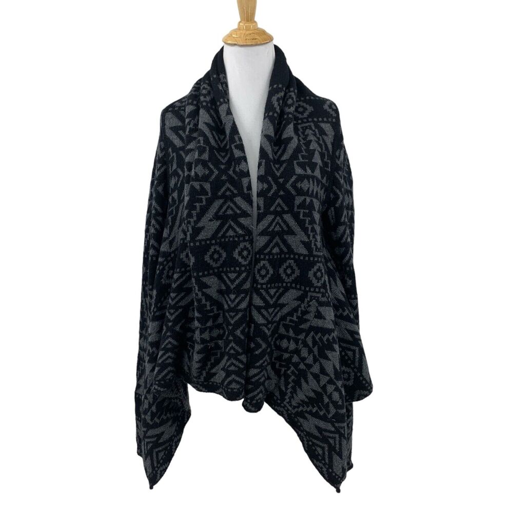 Patagonia Cardigan Womens XS Gray Lambswool Blend Pine Mountain Open Front *READ